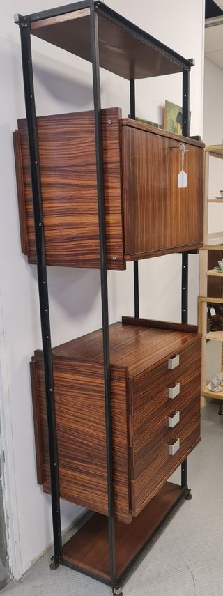 Mueble chapeada de palisandro años 50s