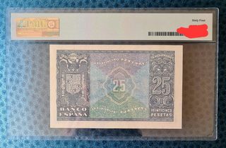BILLETE 25 PESETAS 1940 HERRERA PMG