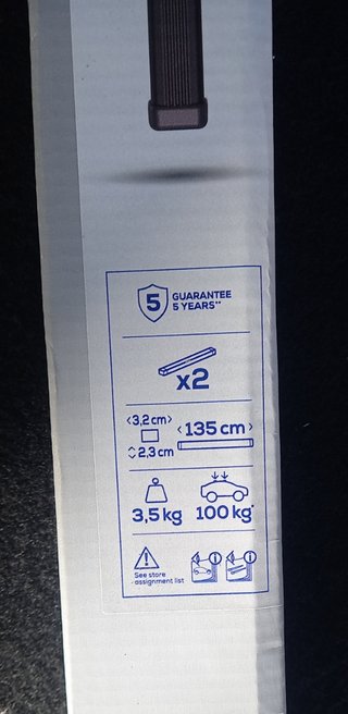 Barras techo sin fijación