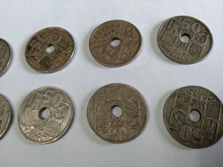 Monedas de 50 céntimos de franco 