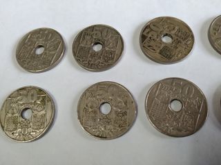 Monedas de 50 céntimos de franco 