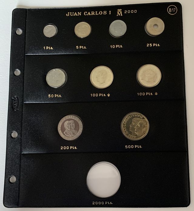 MONEDAS ESP. EN PTAS. SIN CIRC. AÑO 2000 9 MONEDAS