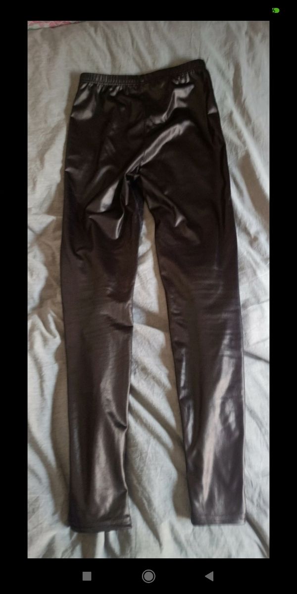 Leggins mujer negro y transparencia