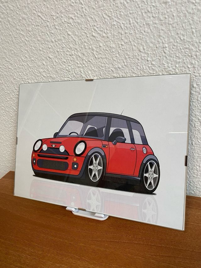Cuadro Ilustración Mini Cooper