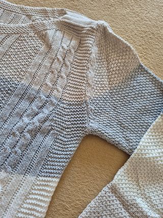 Camisola de malha de 3 cores