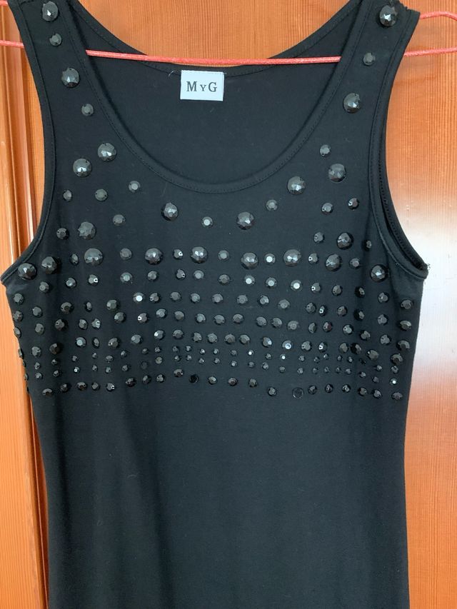 Vestido elastico corto negro