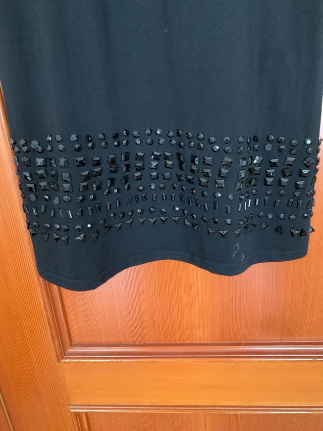 Vestido elastico corto negro