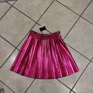 Gonna plissettata fucsia M