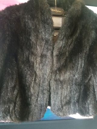 Abrigo piel sintético visón