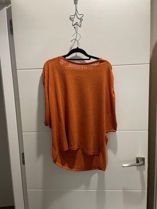 Camiseta mango color naranja caldera