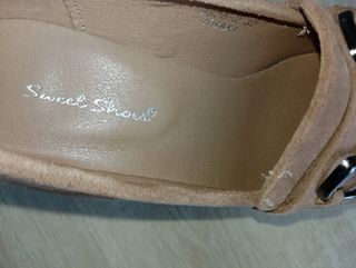 Scarpe scamosciate mocassino mezzo tacco