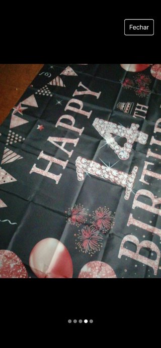 Pano decorativo180*112 happybirthday 14anos,novo.