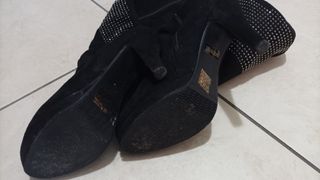 Stivali neri tacco alto e strass