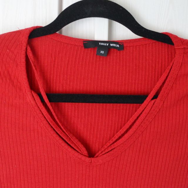 top rosso costine tally weijl