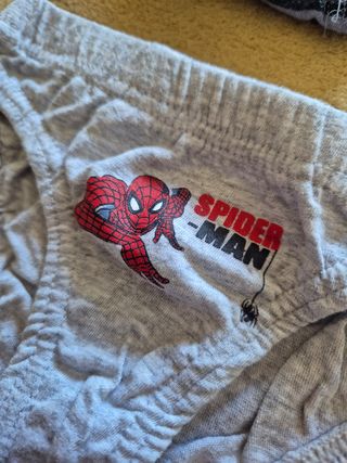 Pack 5 cuecas de menino do homem aranha