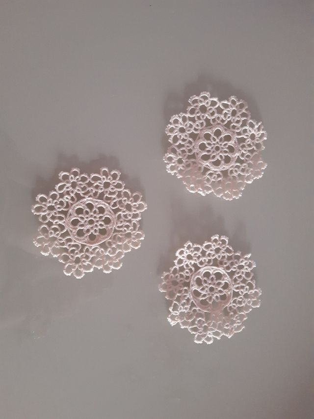 Tris centrini/sottobicchieri unicinetto