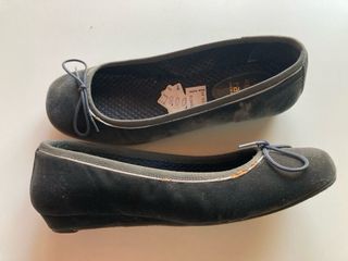 Bailarinas terciopelo gris