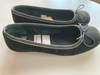 Bailarinas terciopelo gris