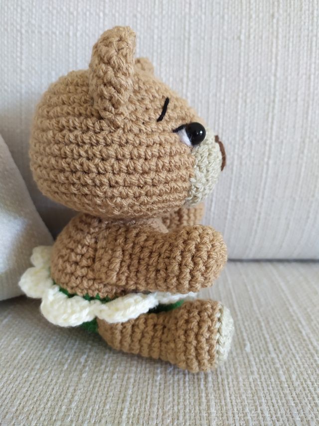 Orsetta fiore amigurumi.
