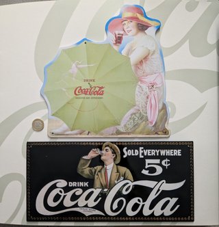 Carteles metálicos Coca-Cola