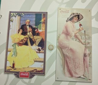 Publicidad Coca-Cola. Cartel metálico