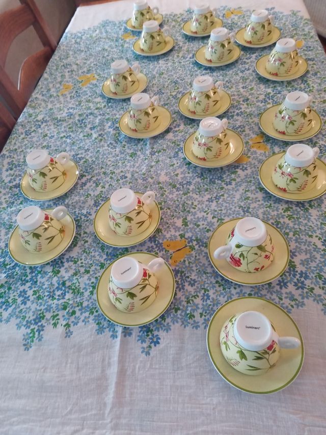 12 Tazas café con plato