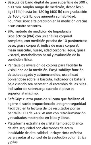 Bascula baño cecotec