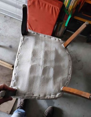 2 Poltrone e poggiapiedi salotto vintage