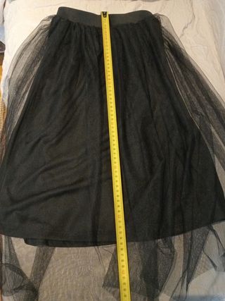 Falda tul con forro negra talla xs