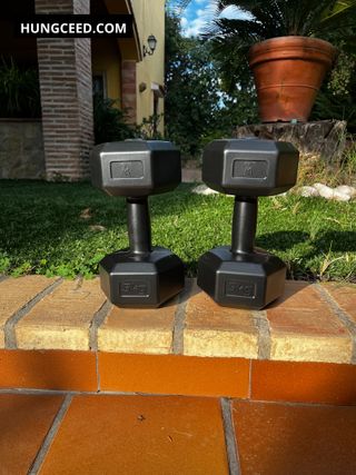 Pareja 5kg mancuernas pesas gimnasio casa
