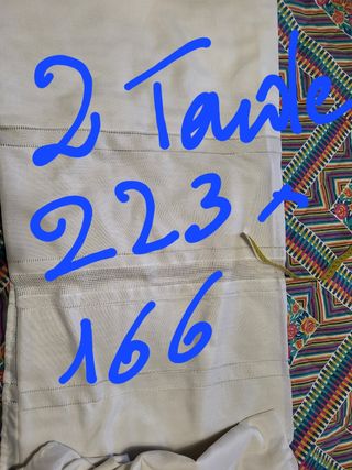 2 tende bianche lavorate 