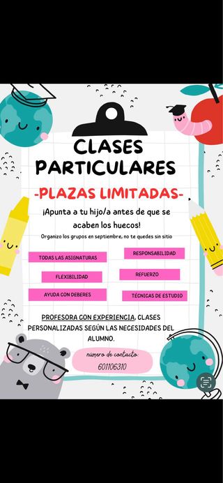 CLASES PARTICULARES A NIÑOS