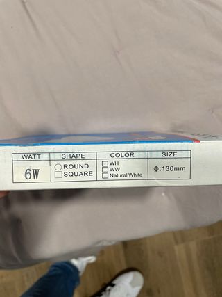 5 Paneles de empotrar led panel light 6w 3000k