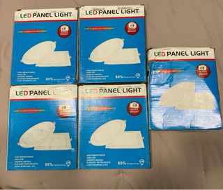 5 Paneles de empotrar led panel light 6w 3000k