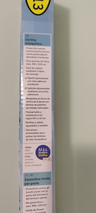 Cortina mosquitera exterior 4 hojas 100x220 com