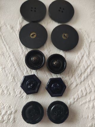 Conjunto de botones vintage negros