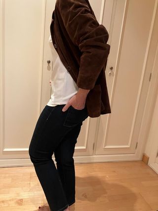 Chaqueta ante marrón mujer