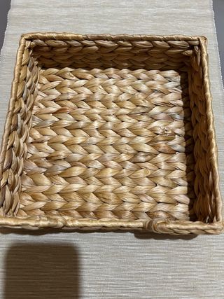 Scatola / contenitore in paglia intrecciata Ikea