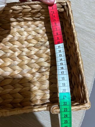 Scatola / contenitore in paglia intrecciata Ikea