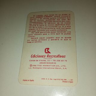 CAJA juego cartas Candy Candy años 80