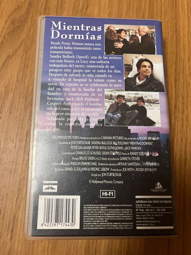 Pelicula de video en cassette, MIENTRAS DORMIAS.