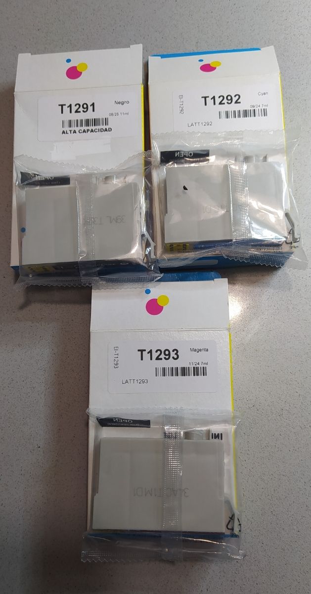 Cartuchos negro, Cyan y magenta