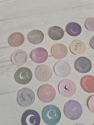 34 Autocolantes Espirituais Celestiais Lua Sticker