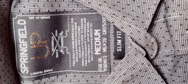Camisa Springfield talla M gris Slim fit