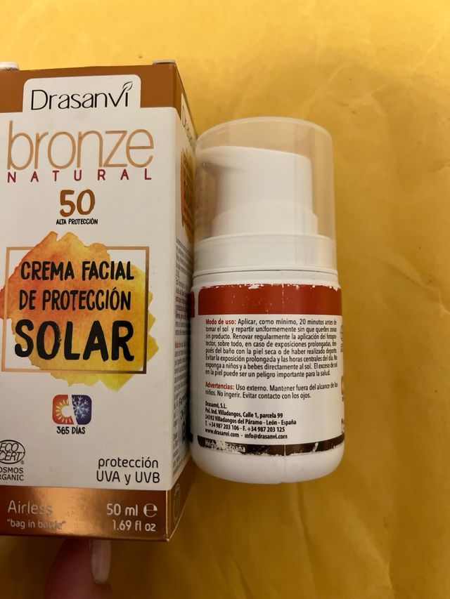 Protector solar fcial 50spf Drasanvi