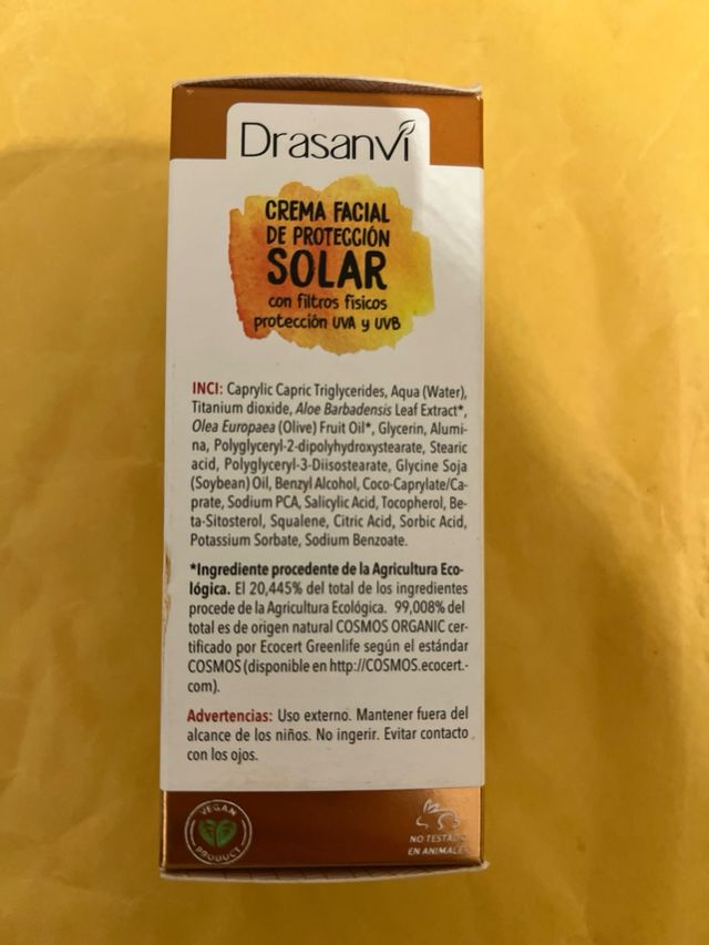 Protector solar fcial 50spf Drasanvi