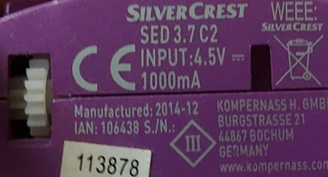 Cargador y cabezal depilador silvercrest