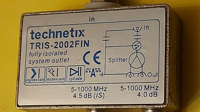Technetix tris-202FIN aislador galvanico