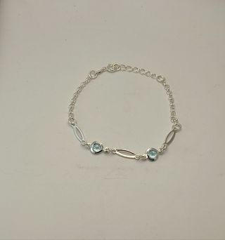 Pulsera de plata con circonitas.Nueva!