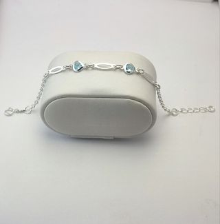 Pulsera de plata con circonitas.Nueva!